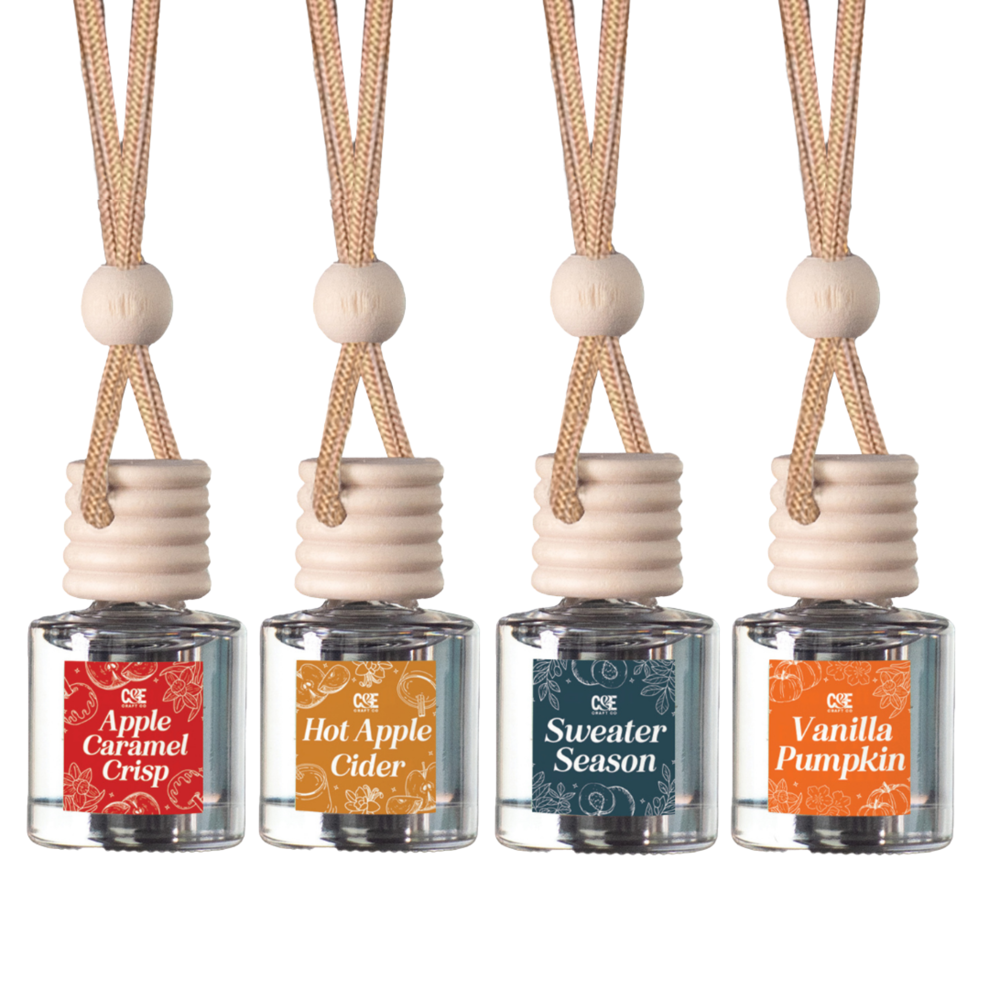 Fall 4 Pack Scented Car Fresheners Bundle